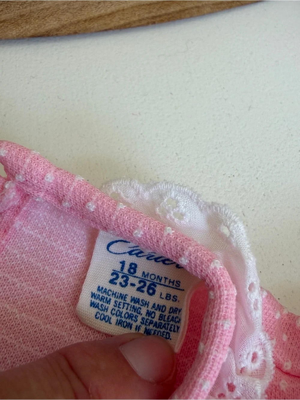 Vintage Pink Floral Embroidered Baby girl  bubble Romper 18m